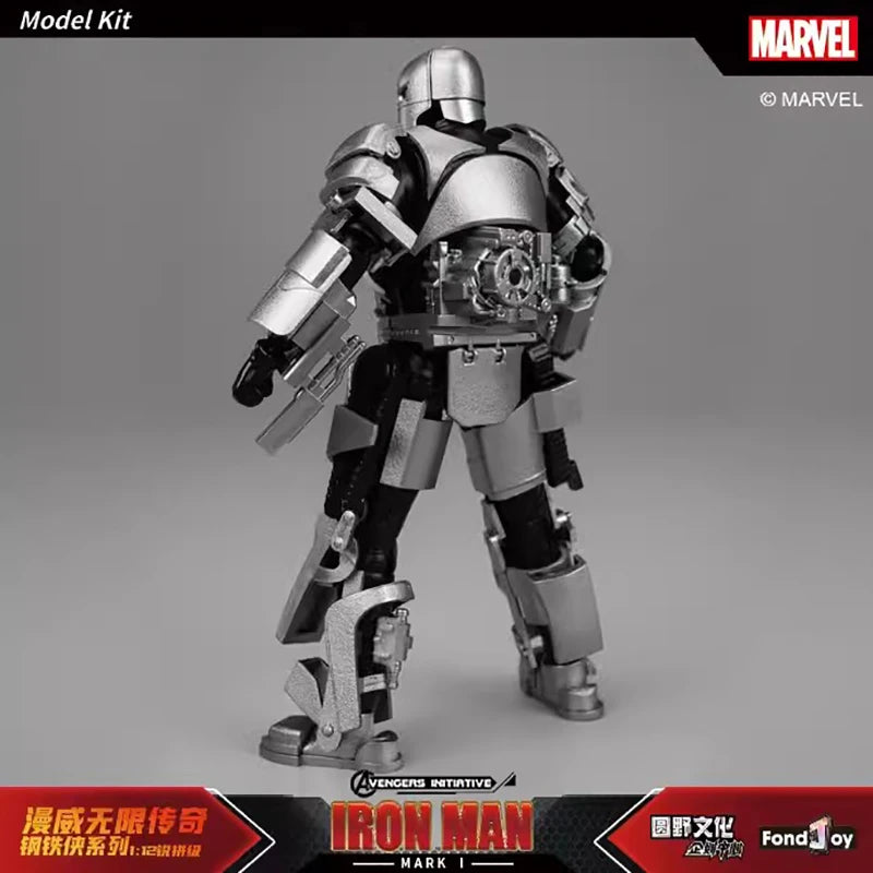 Fondjoy Marvel Iron Man MK1 Assemble Toy ABS Material First Generation Iron Man 1/12 Action Figures Toy Birthday Gifts for Boys