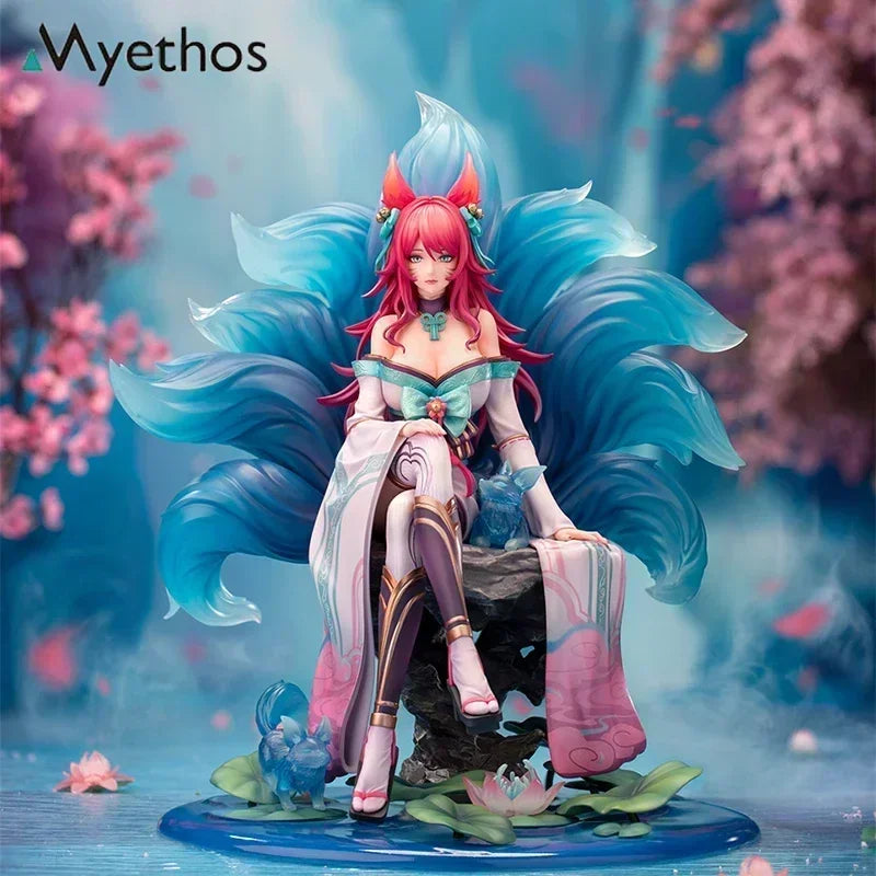 В наличност Myethos Spirit Blossom Ahri Оригинална аниме фигурка Колекционерски модел кукли Фигурка Орнамент Подаръци Играчка