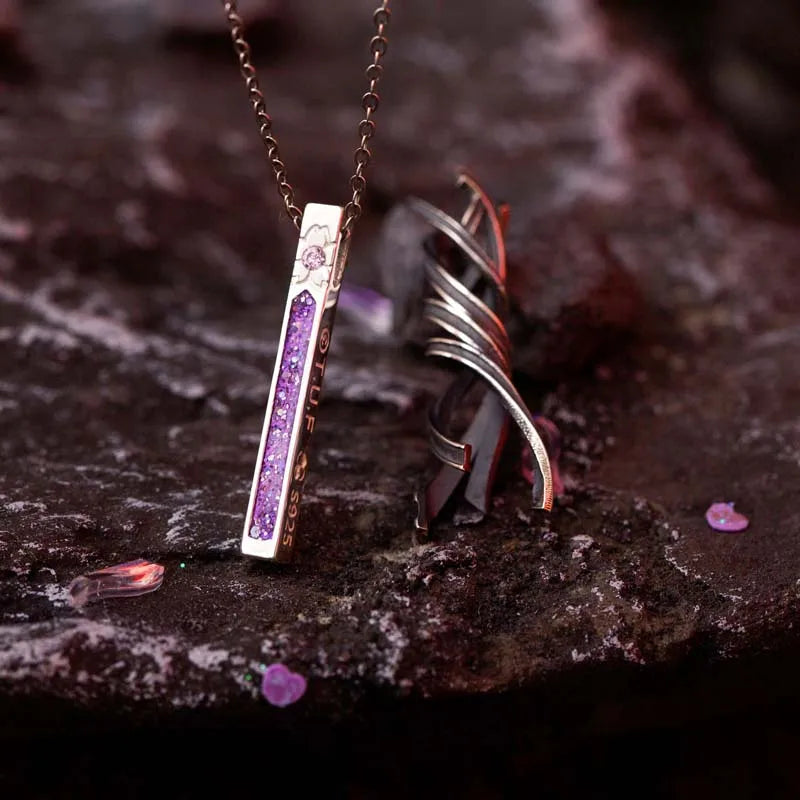 Fate Stay Night Heaven's Feel Sakura Anime FGO FSN Anhänger Silber 925 Sterling Kreuz Schmuck Halskette Manga Rolle Actionfigur