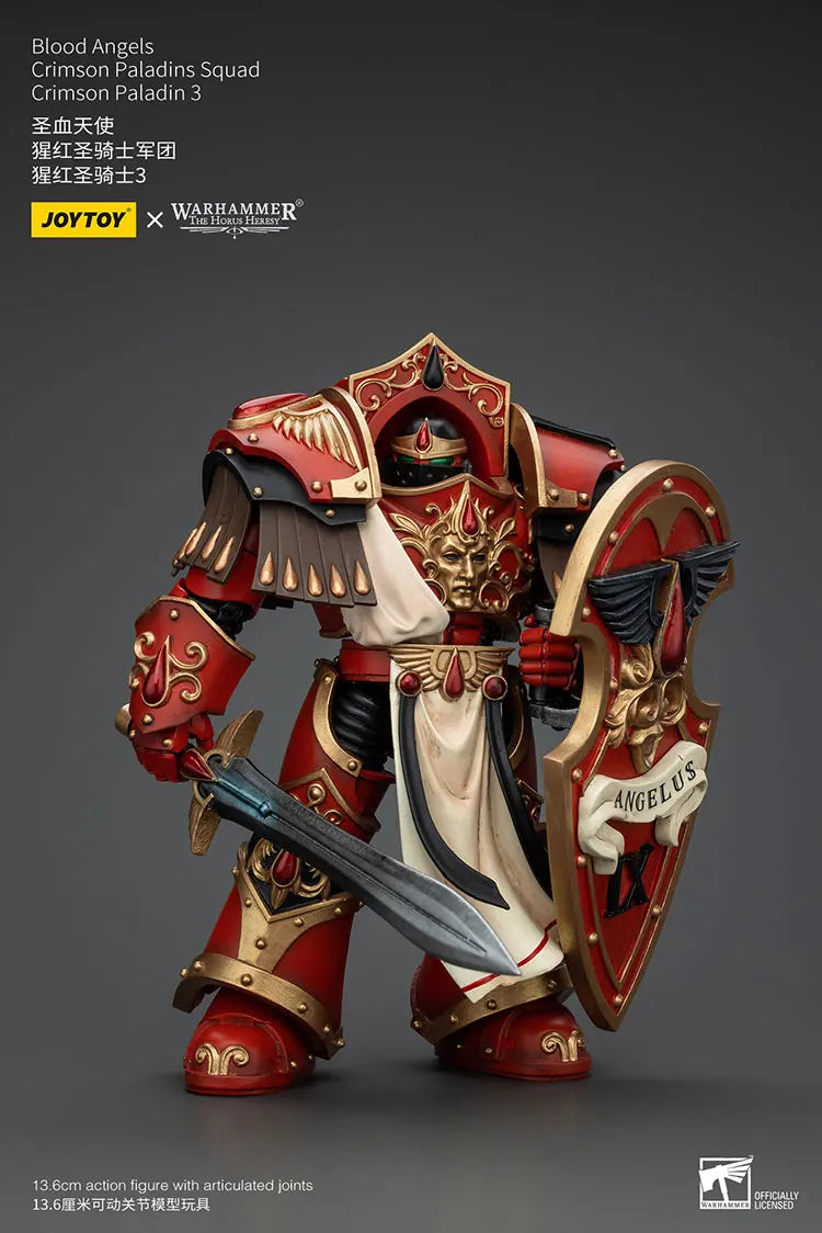 JOYTOY Warhammer "The Horus Heresy" Blood Angels Crimson Paladins Squad Crimson Paladin 3 Action Figures Doll Gift Decoration