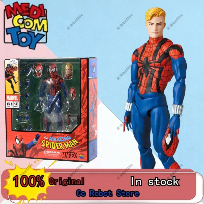 [In Stock] MAFEX No.143 Spider-Man Ben Reilly Comic Version. Reissued Figure Model Collectible Toy Gift Transformable Toy