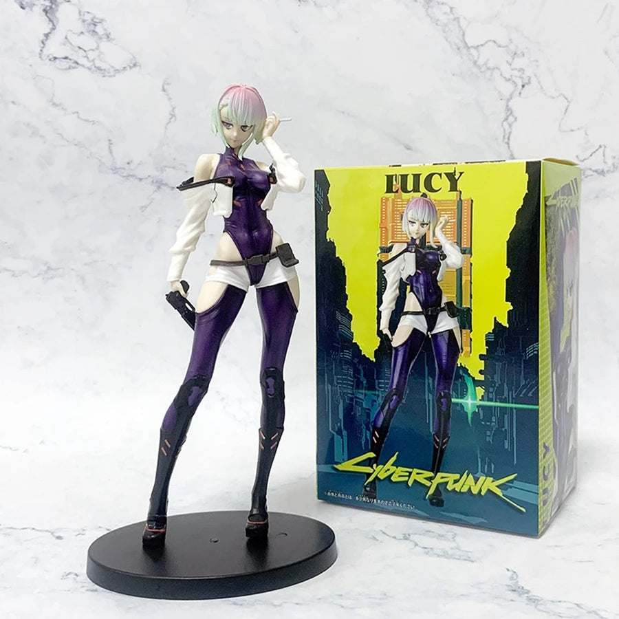 17cm Cyberpunk Edgerunners Anime Figure Super Hacker Lucy Action Figure Street Man David Figurine PVC Adult Collection Model Toy