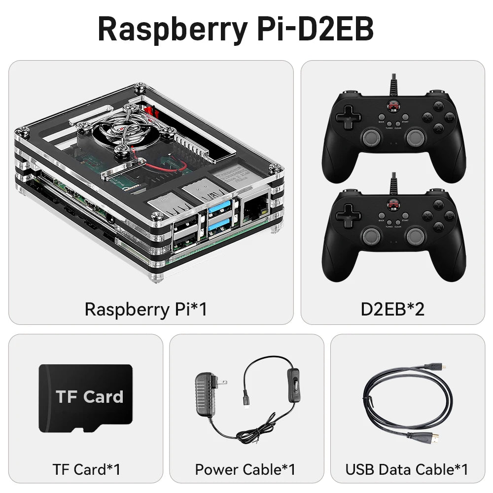 Batocera 39 OS Raspberry Pi 4 Computer Model B Retro Game Console with 90000+ Games for PS1/N64/PSP/Sega Saturn/MAME/NEOGEO/NDS