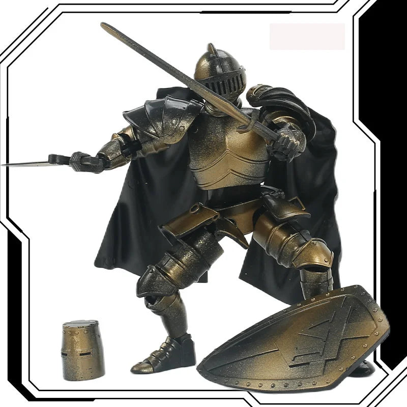 Middle Ages Warrior Action Figure Toys Retro Joint Mobility Knights Collectible Model Toy For Kids Adult Stress Relieving Gifts