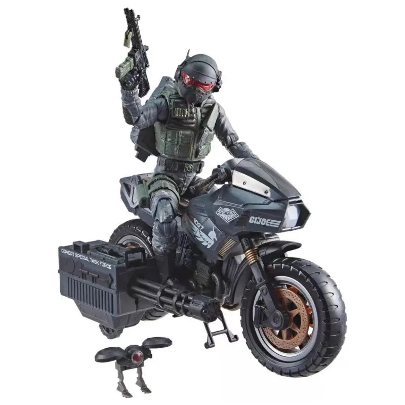 New Original Hasbro G.I. Joe Classified Series #127 Night Force Jason Shockwave Faria & Night Pursuit Cycle Action Figure Model