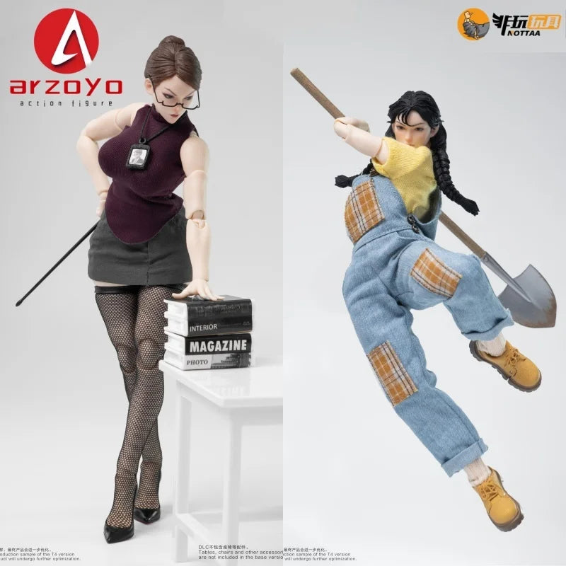Notaman DLC 1/12 Scale Selina Xiaofang Head Legs Cosplay Clothes Accessory Set Model Fit 6'' NT-04 Soldier Action Figure Body