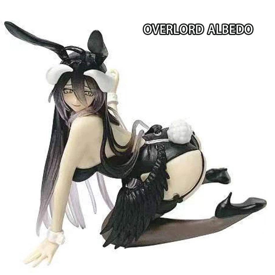 12cm Hentai Figure OVERLORD Anime Figure Bunny Girl Swimsuit Albedo Noodle Stopper Figurine Action Figure Collection Gift Toys