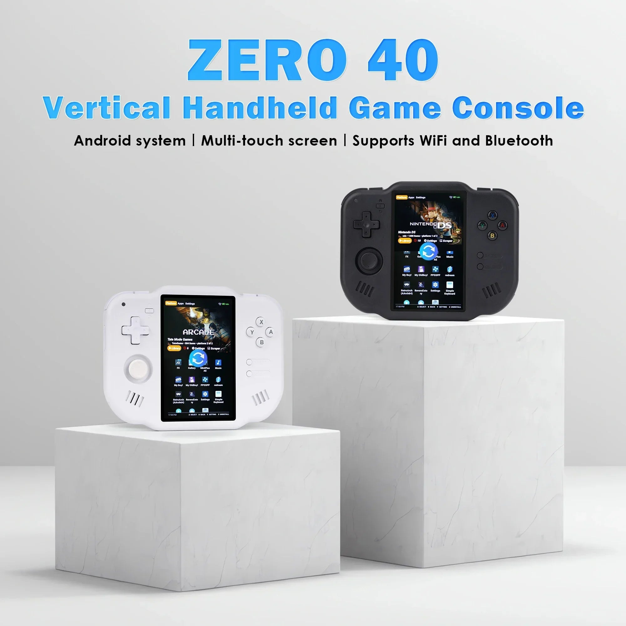 AMPOWN ZERO 40 Handheld Game Console 4'' IPS Multi-touch Screen Android A133P Magicx Zero40 WiFi Support Vibration Motor for NDS