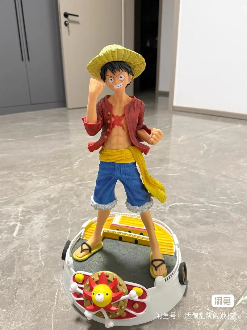 50 cm große Anime-Figur von Luffy aus One Piece, Monkey D. Luffy Actionfigur, Sunshine of the Miles, PVC-Geschenk, Sammlerfigur, Modellspielzeug