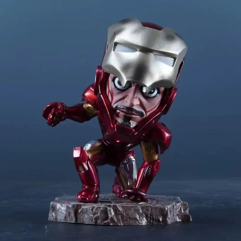 13cm The Avengers Anime Figure Kneeling Iron Man Action Figures Pvc Collection Model Toys for Childre Gifts