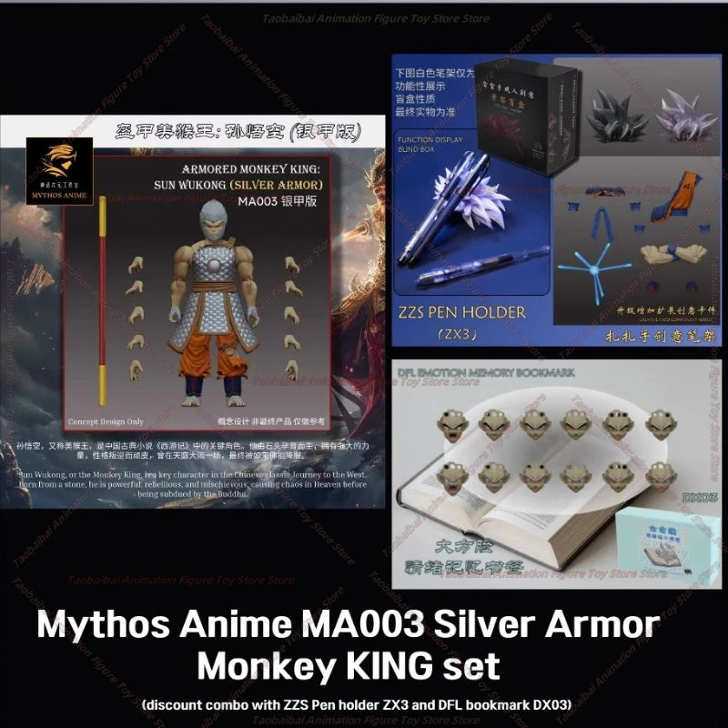 Dimension Myth Studio Dragon Ball SHF Armor Monkey King MA001-MA004 Sun Wukong 1/12 Action Figure Anime Character Figures
