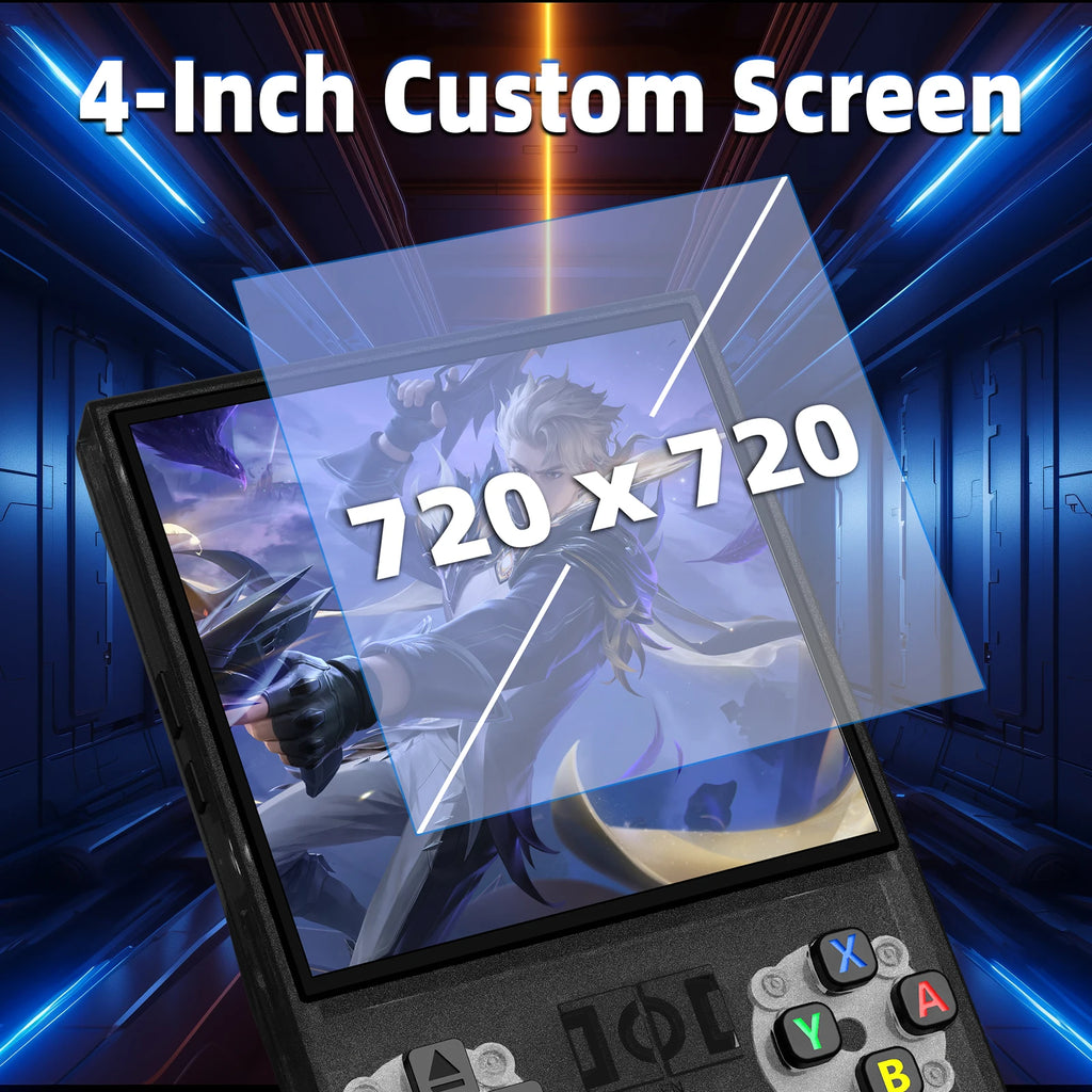 Open Source R36Max Newest Handheld Game Console  Portable Hand Held 4.0-in 4k HD IPS Screen Large Battery Best Gift For Boy Girl