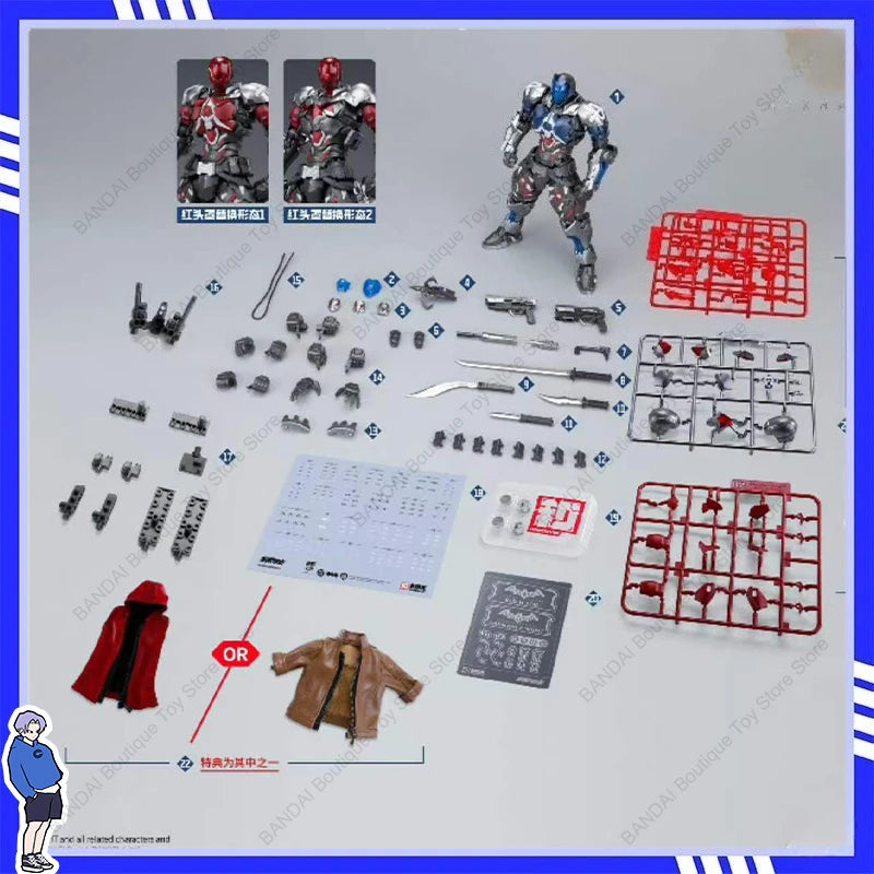 In Stock HEMOXIAN Arkham Knight Assembly Model YuanYe Over Zero Batman Action Figures 1/10 Plastic Model Gifts Toys