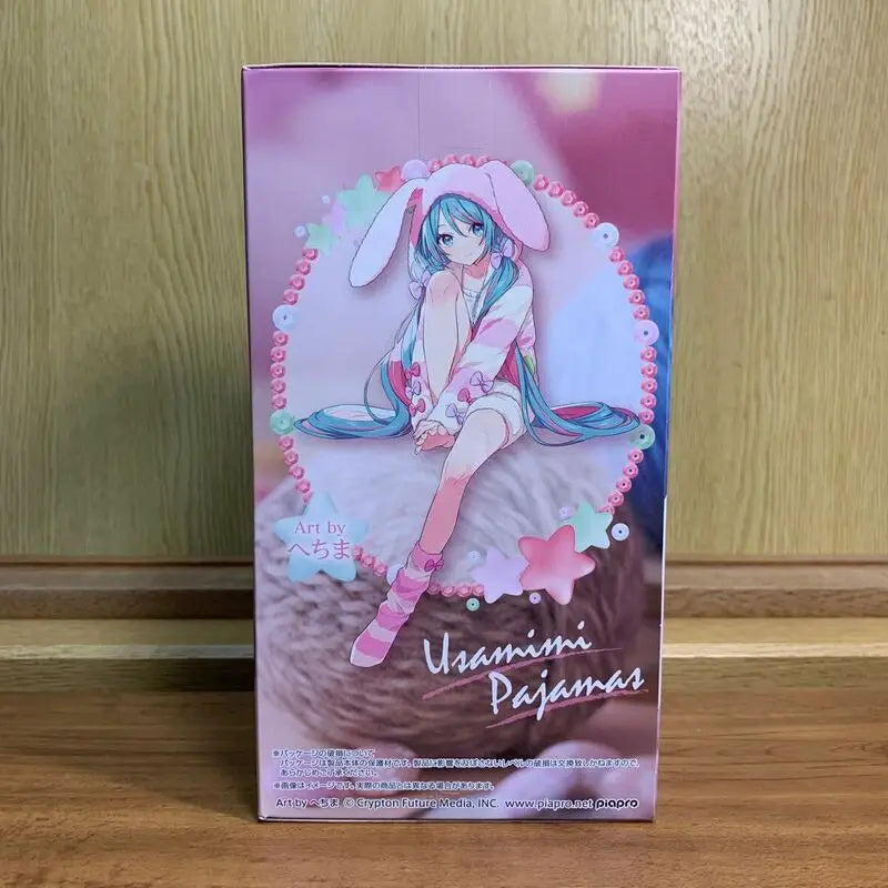 In Stock FuRyu Noodle Stopper Hatsune Miku Rabbit Ear Pajamas Ver. PVC 11CM Anime Action Figures Model Collection Toy