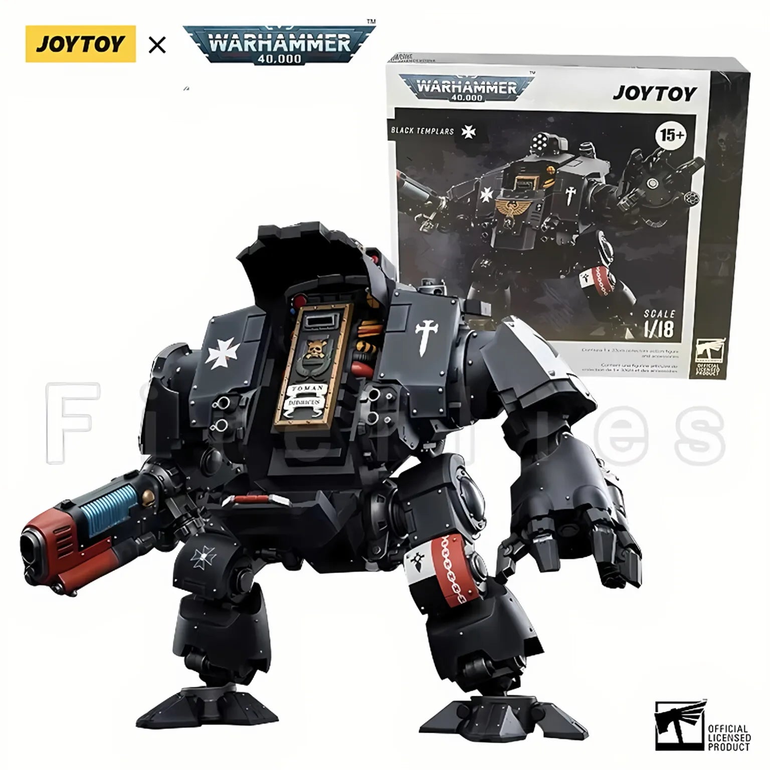 1/18 JOYTOY Action Figure 40K Black Templar Figure And Mechas Anime Model Toy
