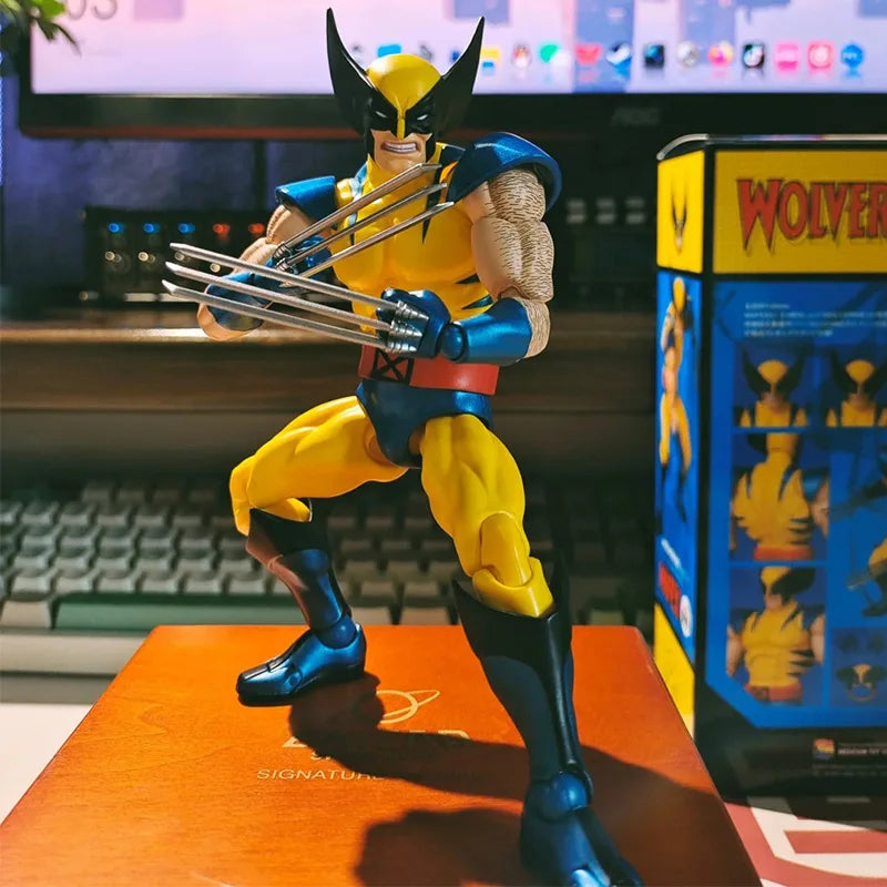 Marvel Mafex Wolverin Anime Figure Marvel X-Men Gk 6-Inch Model Toy Gift Movie Anime Doll Collection Model Genuine