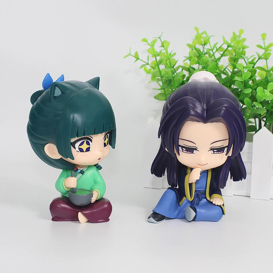 Q Version The Apothecary Diaries Maomao Jinshi Mini Figure Anime Periphery Sitting Toy Desktop Car Ornaments Model Toy Doll Gift