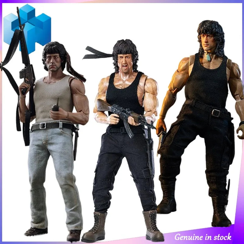 HIYA TOYS EXQUISITE SUPER Series 1/12 Finished Painted Toys The First Drop of Blood in The Movie Rambo Hot Blooded Fighting Doll