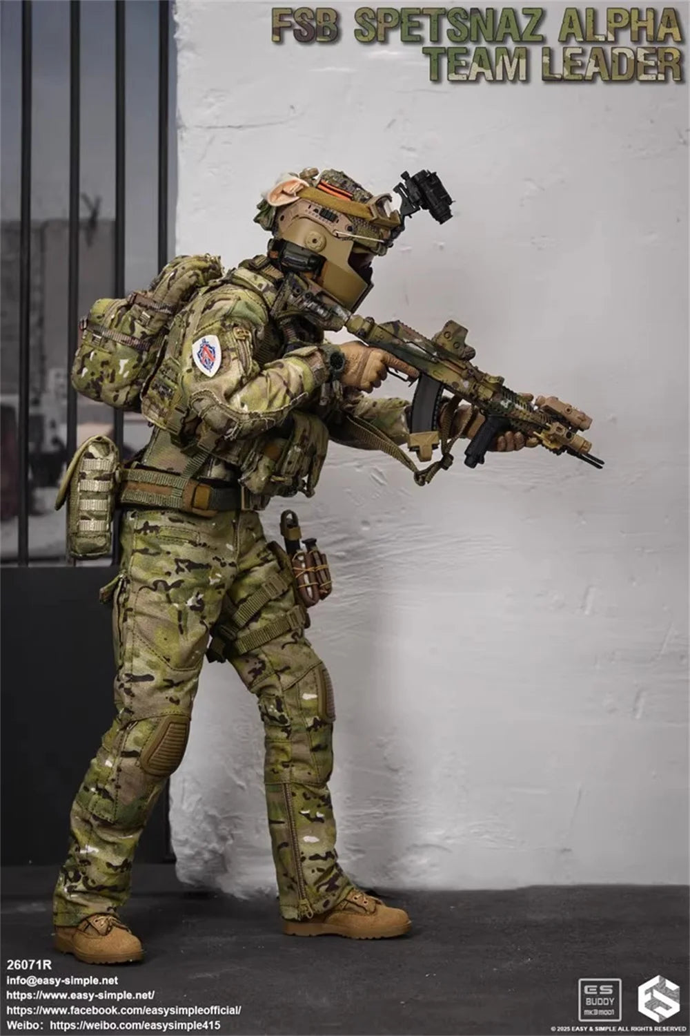 For Sale Easy&Simple The Russian Male Man Soldier Doll FSB Operation Unit Full Set Moveable Action Doll About 12" ES 26071R