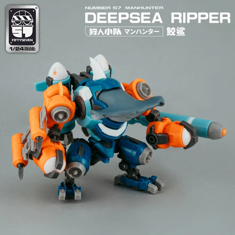 1/24 FIFTYSEVEN Number 57 Manhunter No.57 Puppet Squad Anime Action Figure Deepsea Ripper Shark Assembly Model Armor Custom Gift
