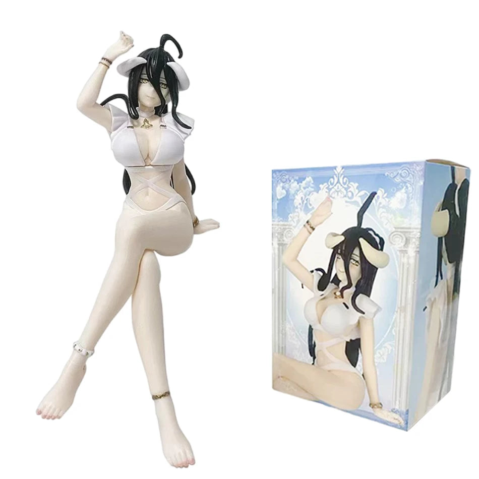 11-16cm Overlord Albedo Bunny Girl Swimsuit  PVC Anime Action Figures Model Collection Ornament Anime Cartoon Model Toy Gift