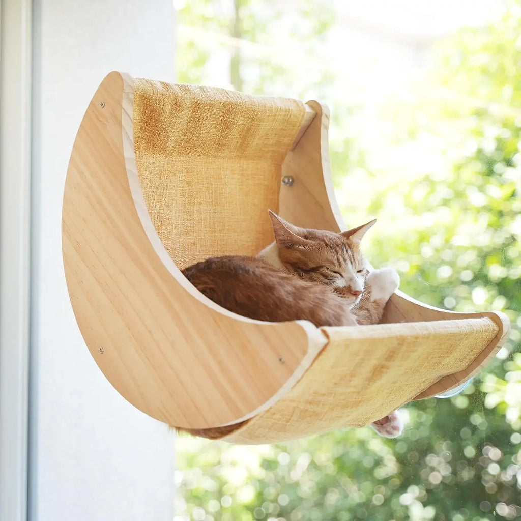 Cat Climbing Shelf Wall Mounted Furniture Cat Bridge and House Wooden Pet Shelves Tree Tower For Sleeping Climbing Cat Perch