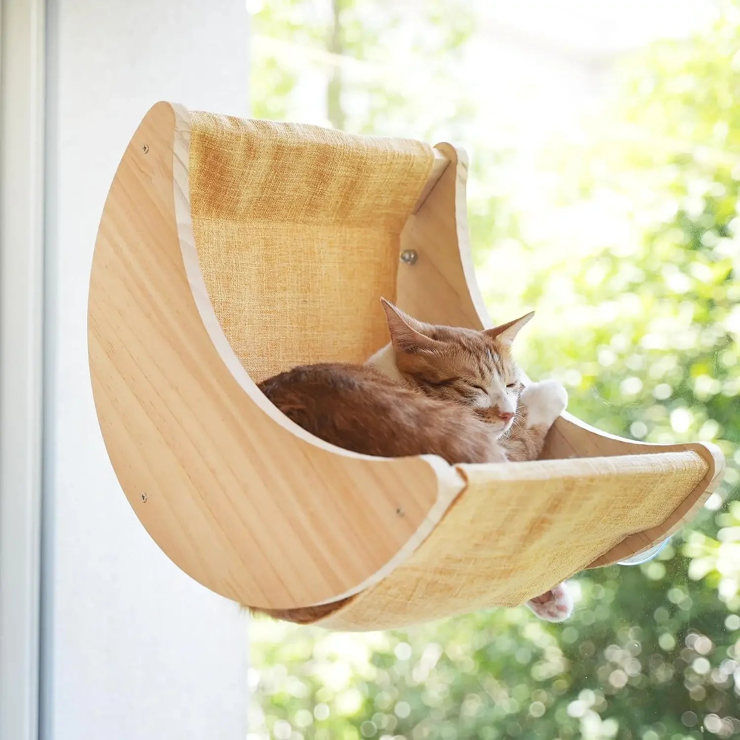 Cat Climbing Shelf Wall Mounted Furniture Cat Bridge and House Wooden Pet Shelves Tree Tower For Sleeping Climbing Cat Perch