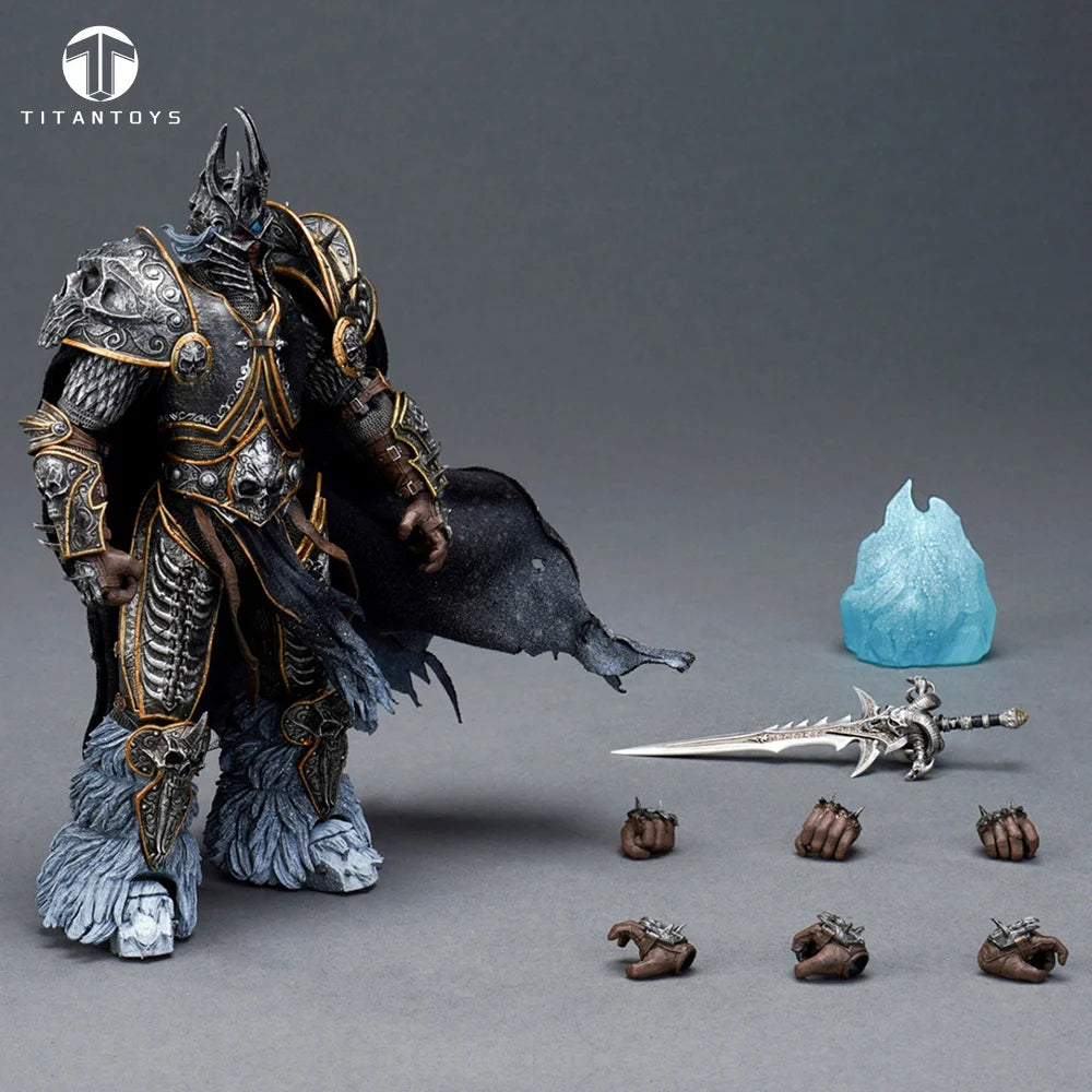 TITAN Toys 1/12 Arthas Prince Figure Dead King Frost Knight Action Figure Lich King Figurine Statue Model Collection Toys Gifts