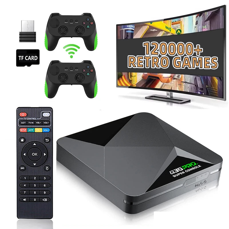 G36 Pro Retro Video Game Console Super Console with Gamepad Built-in 120,000+ Classic Games for PS1/GBA/MD/CPS Kid Gift Game Box