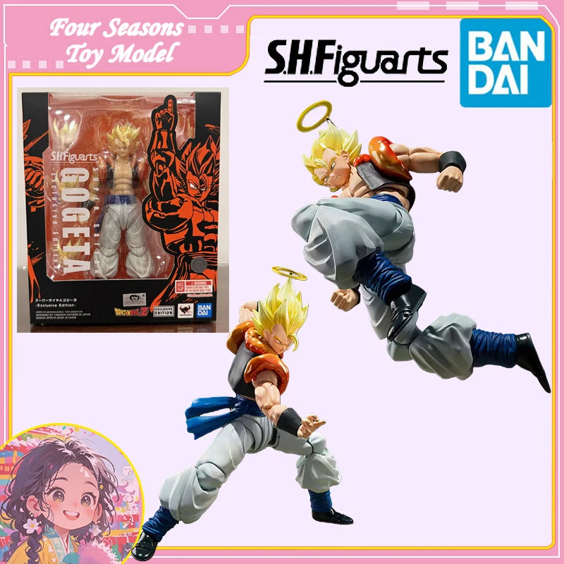 Fast Shipping Bandai Anime DRAGON BALL SHF SUPER SAIYAN GOGETA -EXCLUSIVE EDITION-Original Model Toy Action Figure Children Gift
