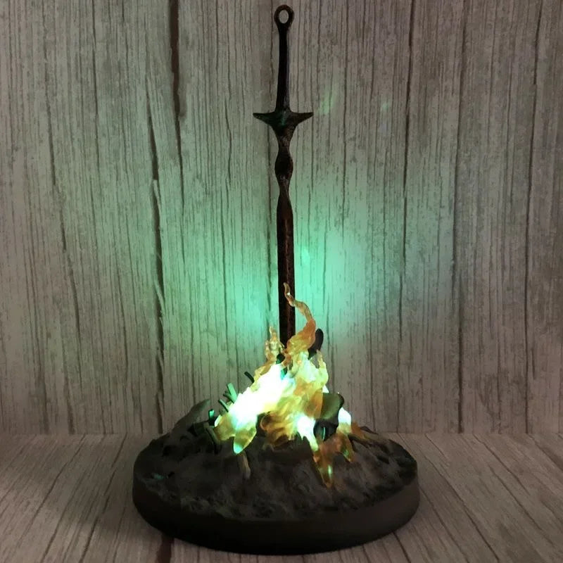 Anime Dark Souls Figure Action Glowing Sword Bonfire Statue The Legend of Zelda Link Figure Master Sword Model Collectible Toys