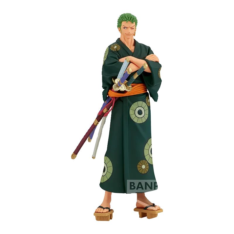 In Stock Bandai Original Banpresto ONE PIECE DXF Roronoa Zoro Anime Action Figure Model Figures Toys