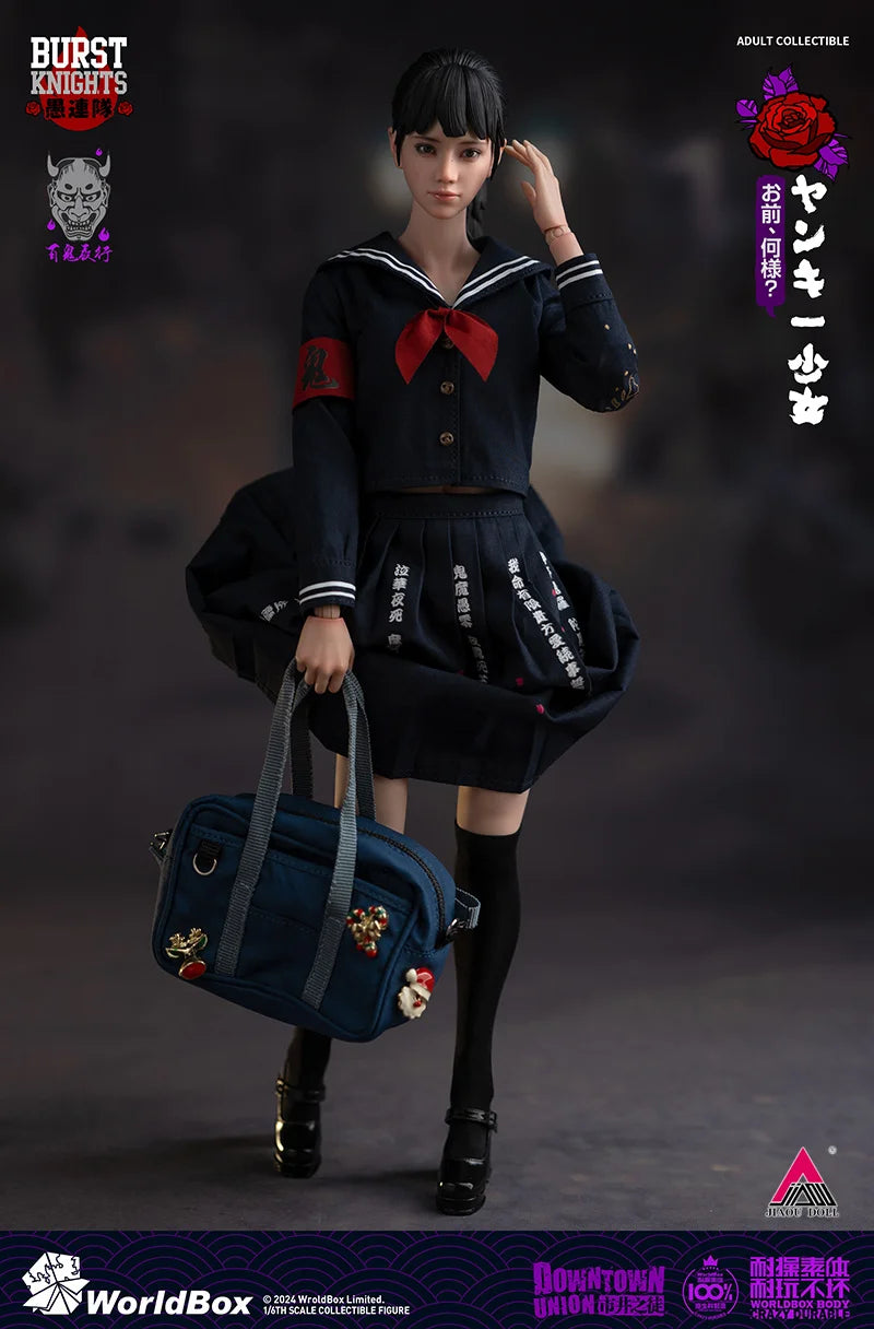 Presale Worldbox AT045 1/6 Bad Girl Yankī Shōjo Female Action Figure Full Set Model Toy Collectible