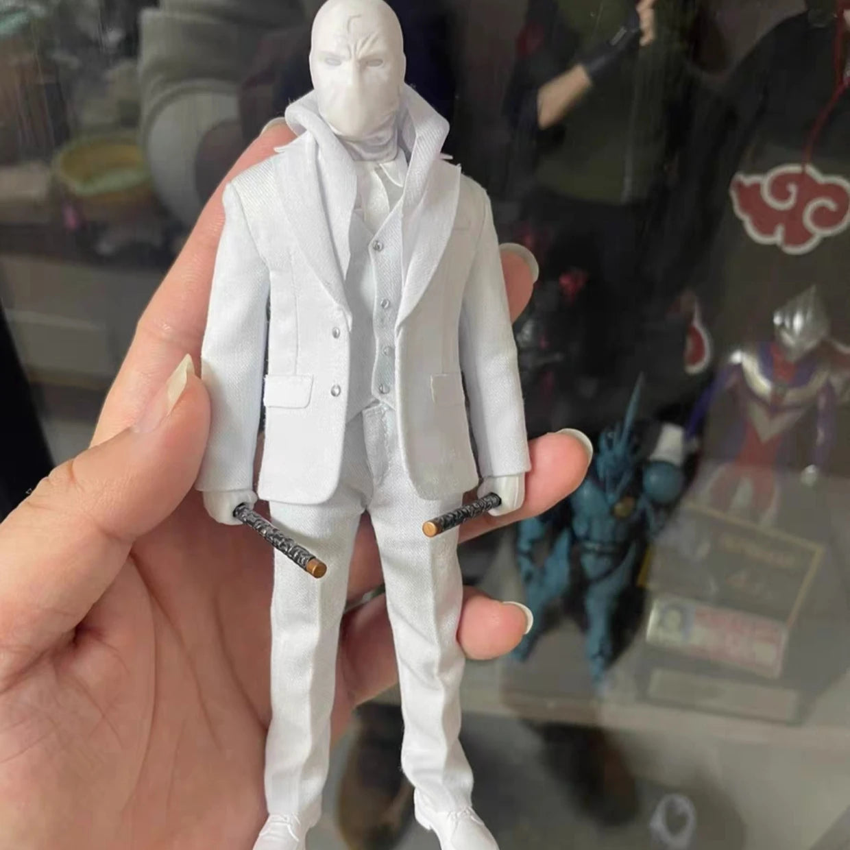 1/12 Mr. Night Figures Aton Custom Moonlight Knight Suit Design Battle Damaged Design Movable Humanoid Aton Custom Birthday Gift