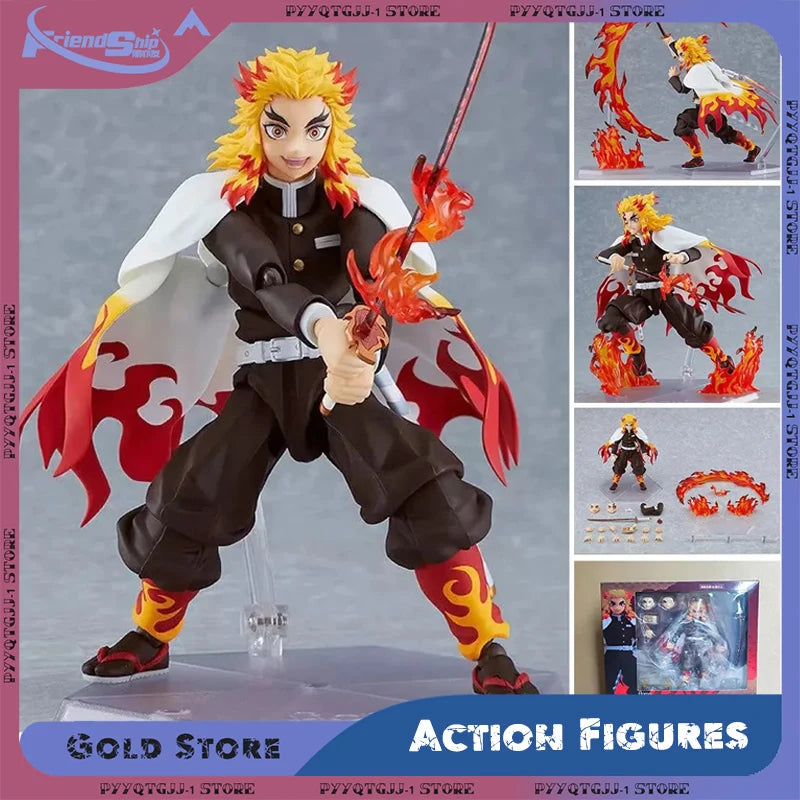Anime Figure Figma Demon Slayer Tanjiro Kamado Nezuko Agatsuma Zenitsu Kyojuro Rengoku Action Figure Model Collection Toys Gifts
