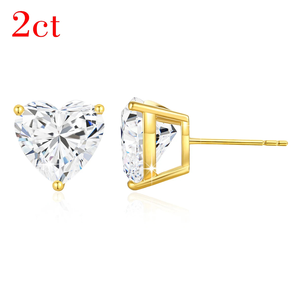 100% echt 14k Gold Moissanite Ohrringe 1ct 2ct 3ct Frauen Highend Luxuriöser 585 K Goldschmuck mit Zertifikat Valentinstag Geschenk