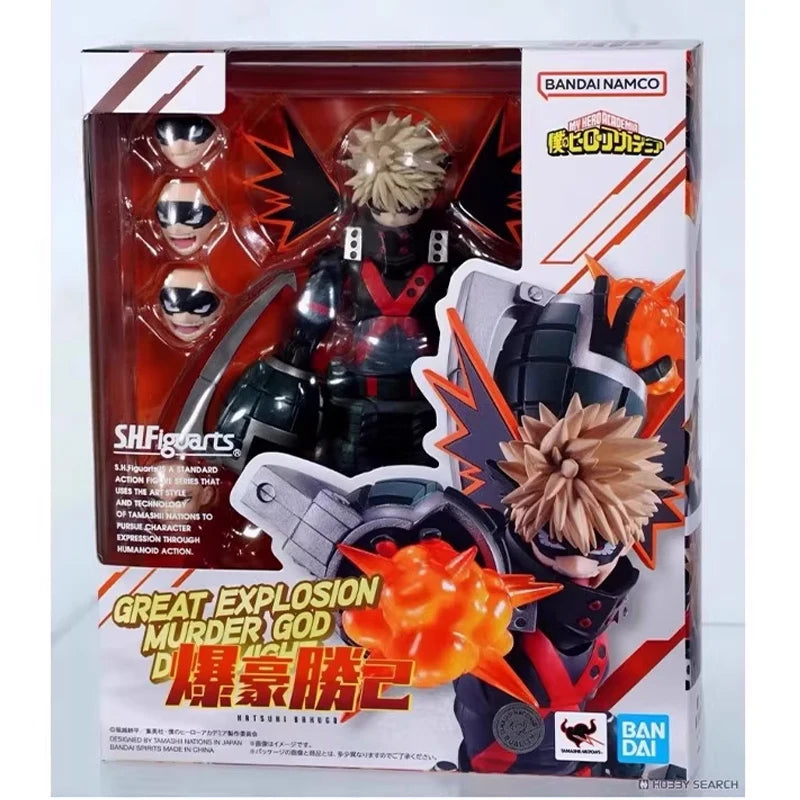 Bandai Genuine SHF My Hero Academia Todoroki Shoto Bakugou Katsuki Ochaco Uraraka Dabi Anime Action Figure Model Toys Gift Kid