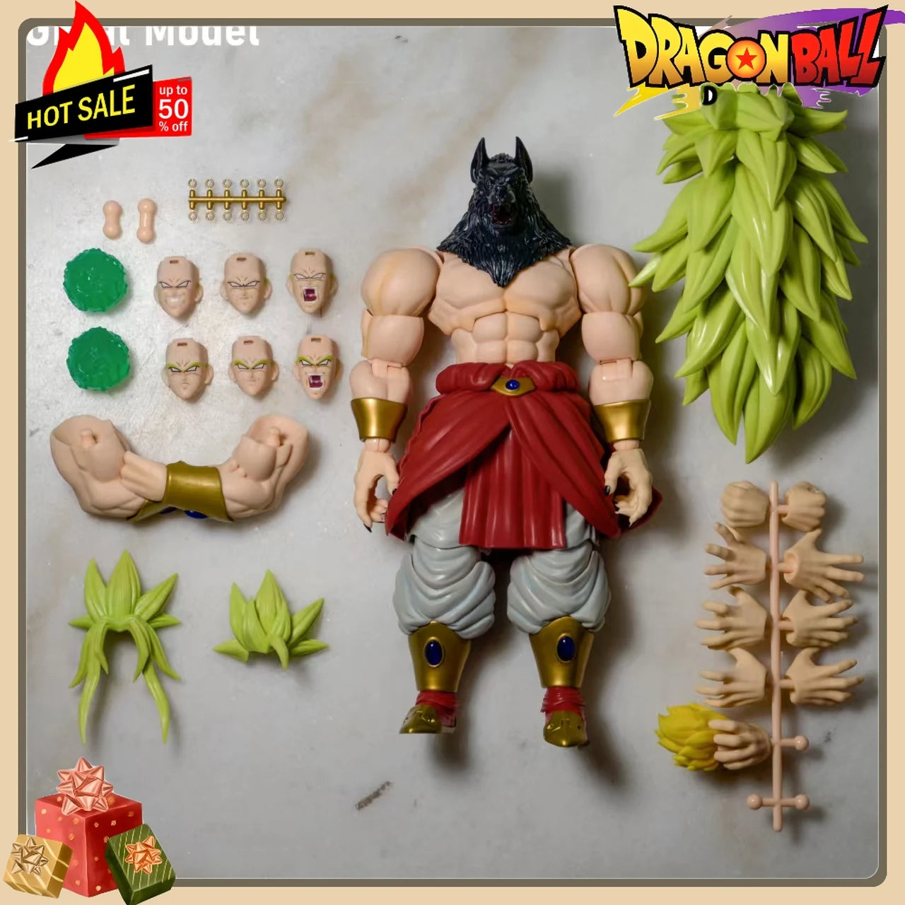 24-hour shipping Dragon Ball Shf Broly Super Saiyan Nordic God 01A 01B 01C B010LB011LB012L Action Figure Toy Collection
