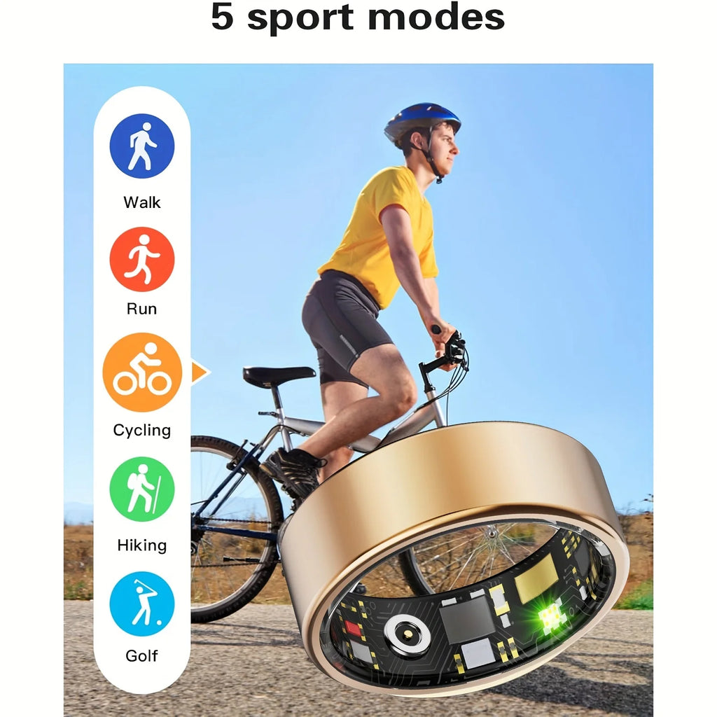 Smart Ring, Schlaftracking, Bewegungsüberwachung, Kompatibel mit iPhone und Android, Smartes Geschenk, Geeignet für Frauen und Männer