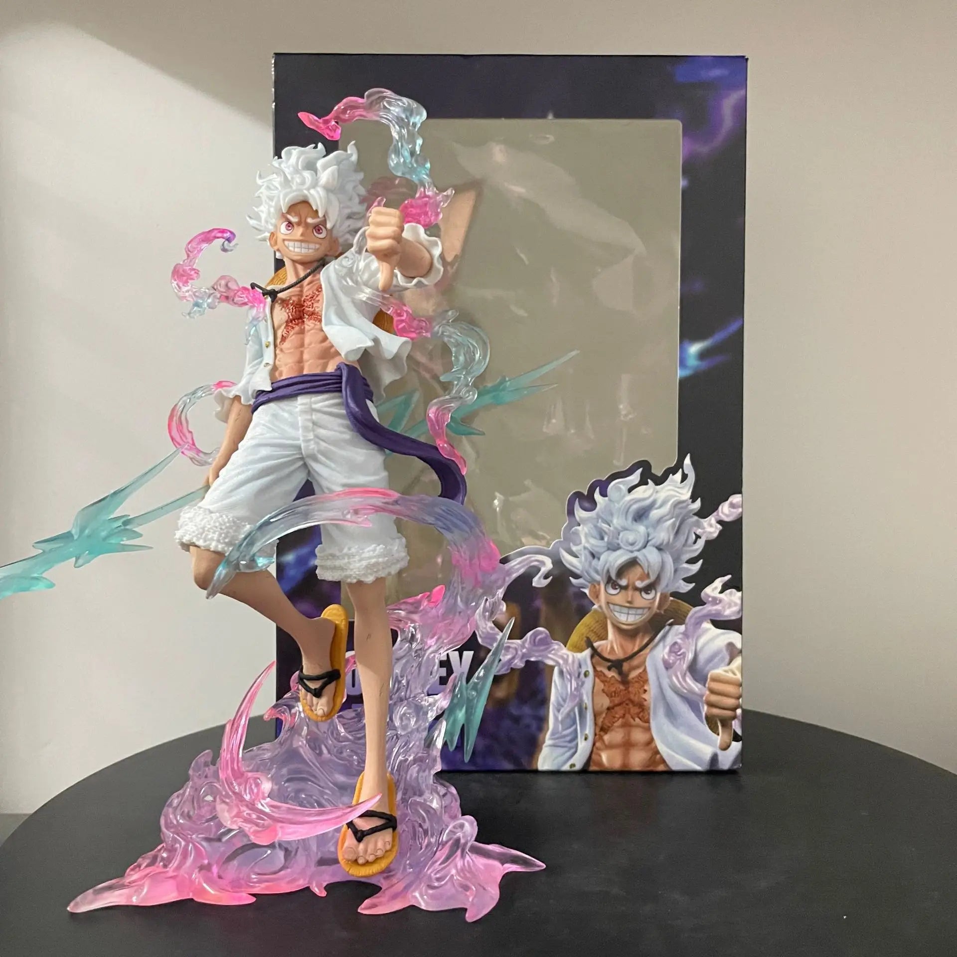 NEW One Piece Luffy Nika Sun God Thunder In Hand Anime Figure Model Gk Statue Collection Desktop Decoration Ornament Toy Gift