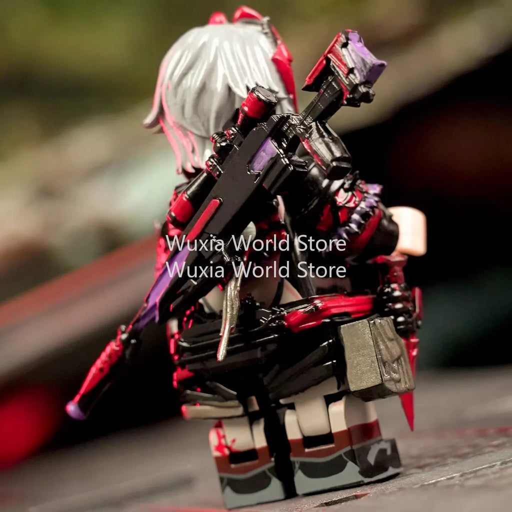 New Veyron Arknights Figures Delta Operations Mai Xiaowen Figure Miniatures Building Blocks Red Wolf Peripheral Model Toys