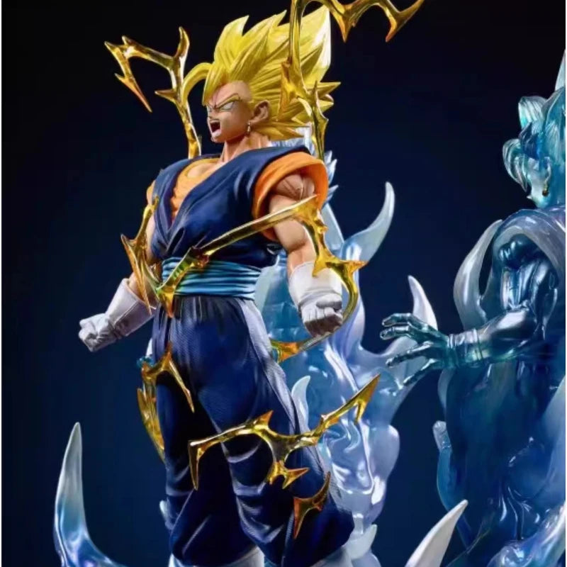37cm New Original Dragon Ball Anime Figure Vegetto Soul Forging Series Peripheral Resin Model Statue Desktop Ornaments Gift Toys