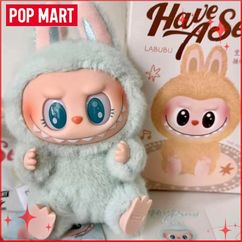 Genuine POP MART Labubu V1 V2 V3 Macarons Have A Seat Big Into Energy Coca Cola Series Vinyl Plush Pendant Blind Box Plush Toys