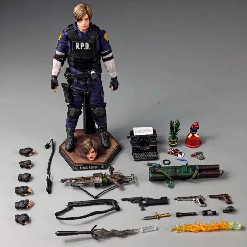 Limtoys Residentevil Leon Rpd Officer 1/12 Scale Articulated Collectible Action Figure Deluxe Version For Game Collectors