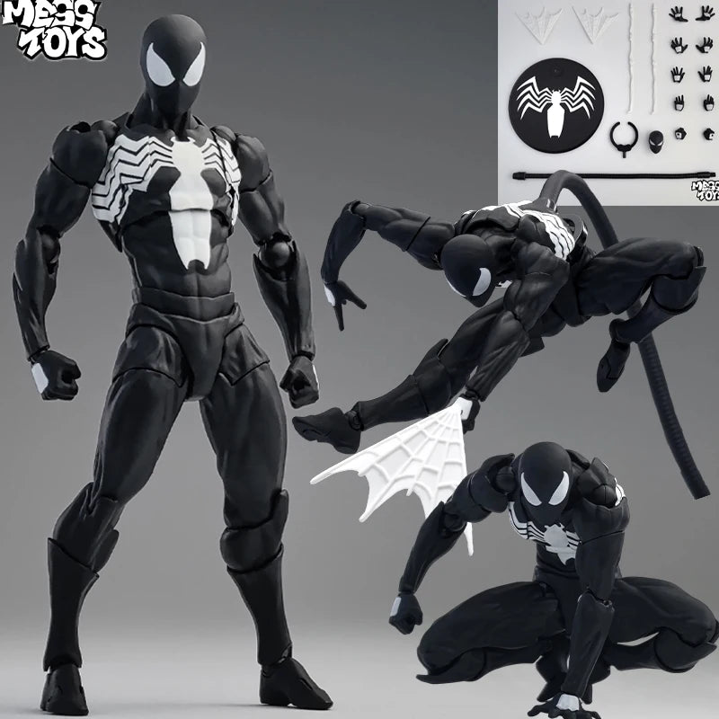 In Stock Spiderman Symbiote Vemon Action Figure Spiderman Mafex 147 Spider Man Figurine Figura Collectible Model Gift