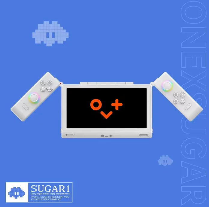ONEXSUGAR SUGAR1 Game Console Dual-screen Handheld Game Players Snapdragon G3 Flip-top Deformable Gamepad Hall Joystick Custom