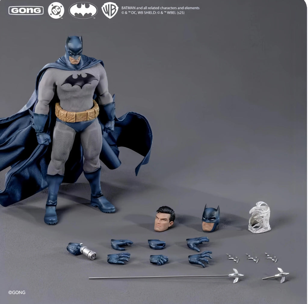 Original GONG DC Heavenly Kingdom Descends Superman Shazam DC Silent Batman 1/12 Cloth Clothed Movable Doll Collection Play