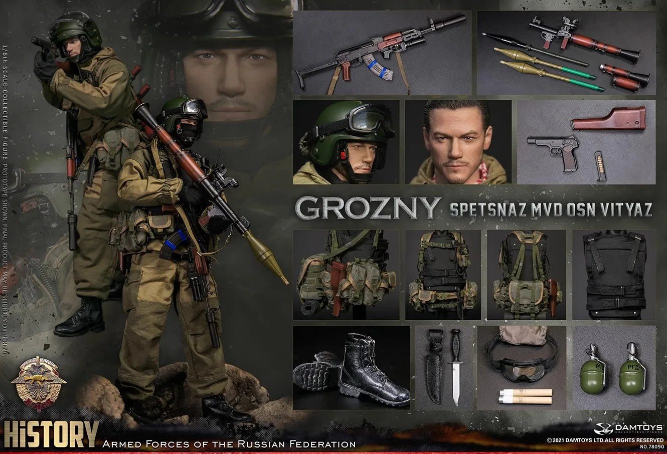 DAMTOYS DAM 78090 1/6 Soldier Doll SPETSNAZ MVD OSN Vityaz GROZNY Full Set 12'' Action Figures Model Toy In Stock