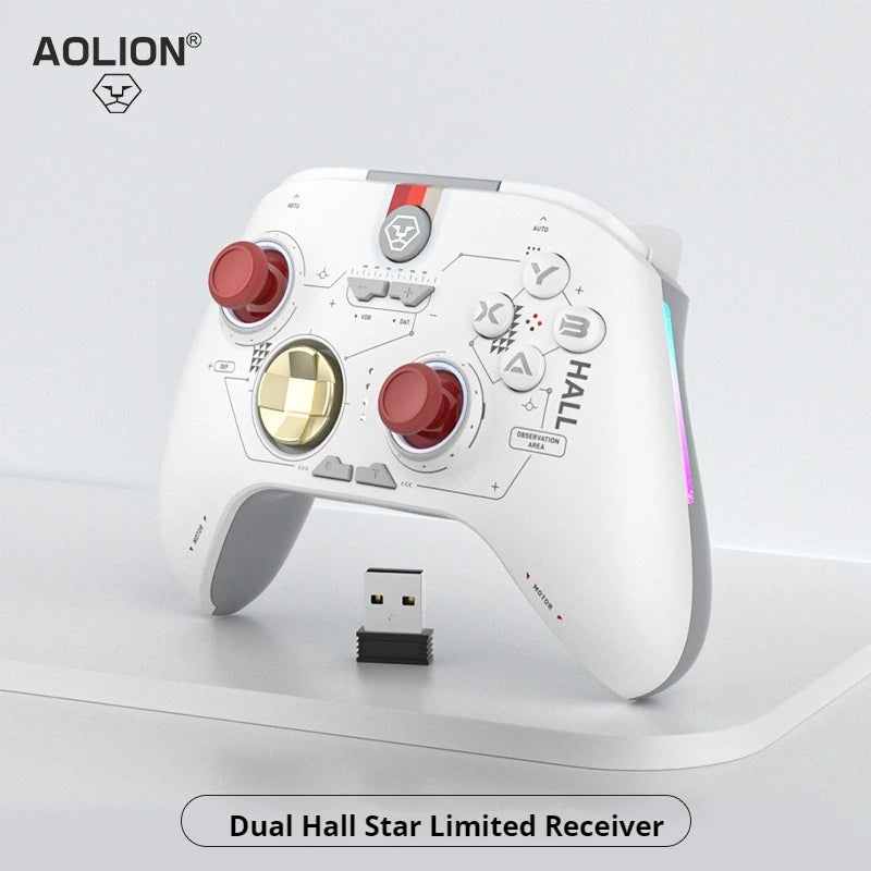 Aolion Gamepad Bluetooth Wired Hall Linear Trigger Vibration Sensation Ultra-Large Capacity Gaming Controller For Esports Player