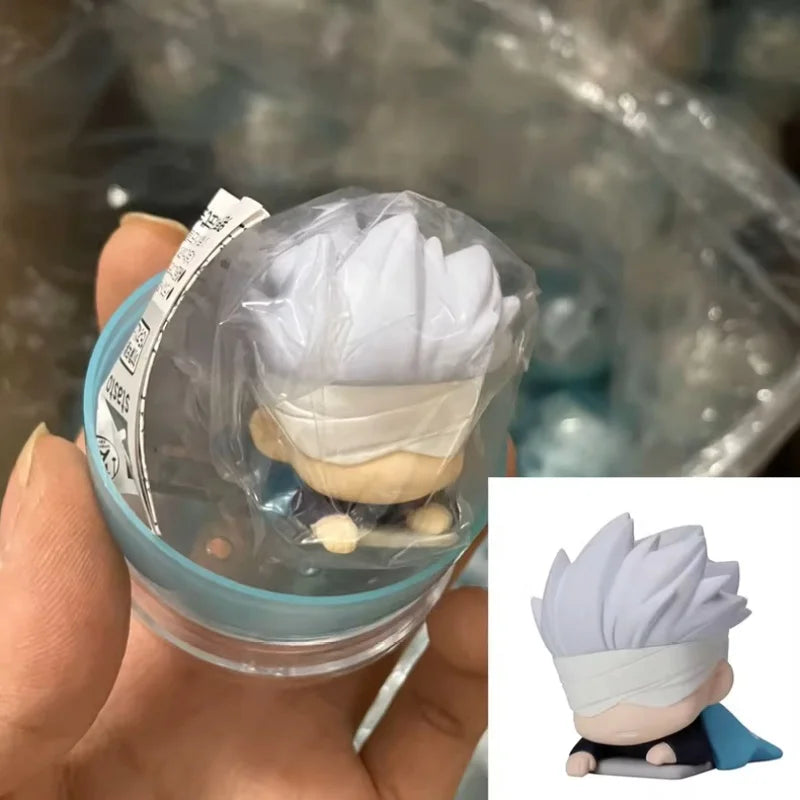 Japan Stato Egg Twisting Anime Jujutsu Kaisen Toge Yuta Panda Maki Satoru Gojo Q Version Sleep Ornaments Collectible Figure Gift